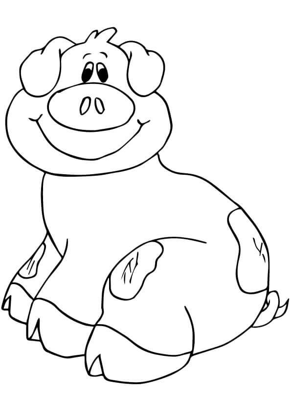 Cerdo está Sonriendo