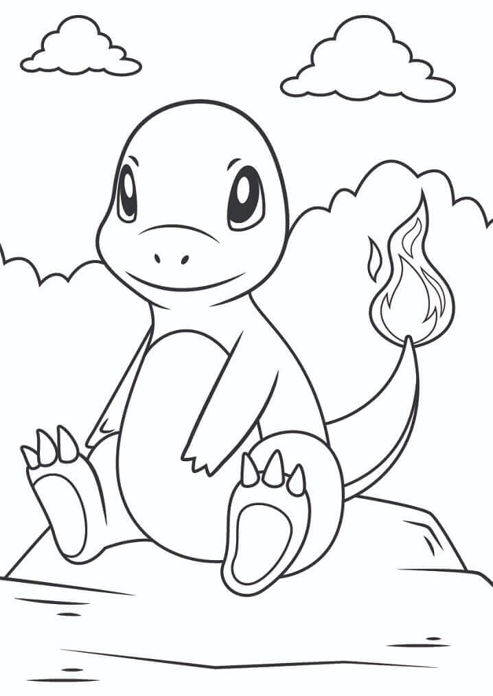 Charmander está Sentado