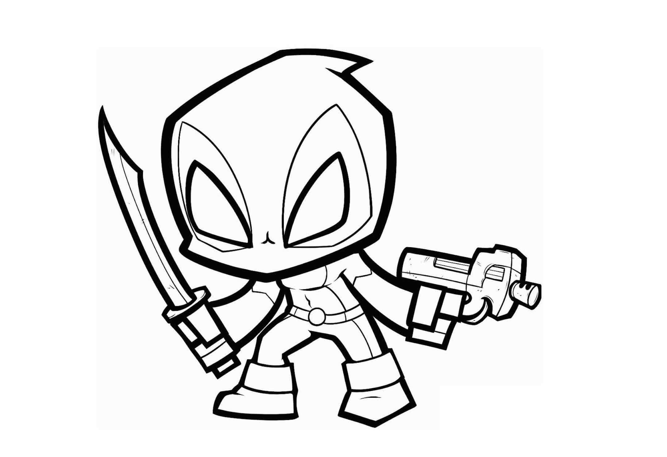 Chibi Deadpool Pegatina