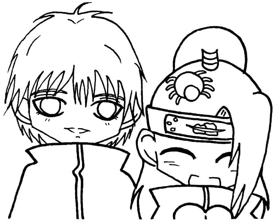 Chibi Deidara y Chibi Sasori