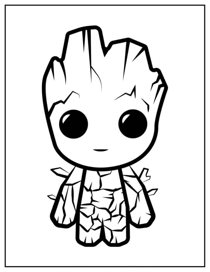 Chibi Groot Sonriendo