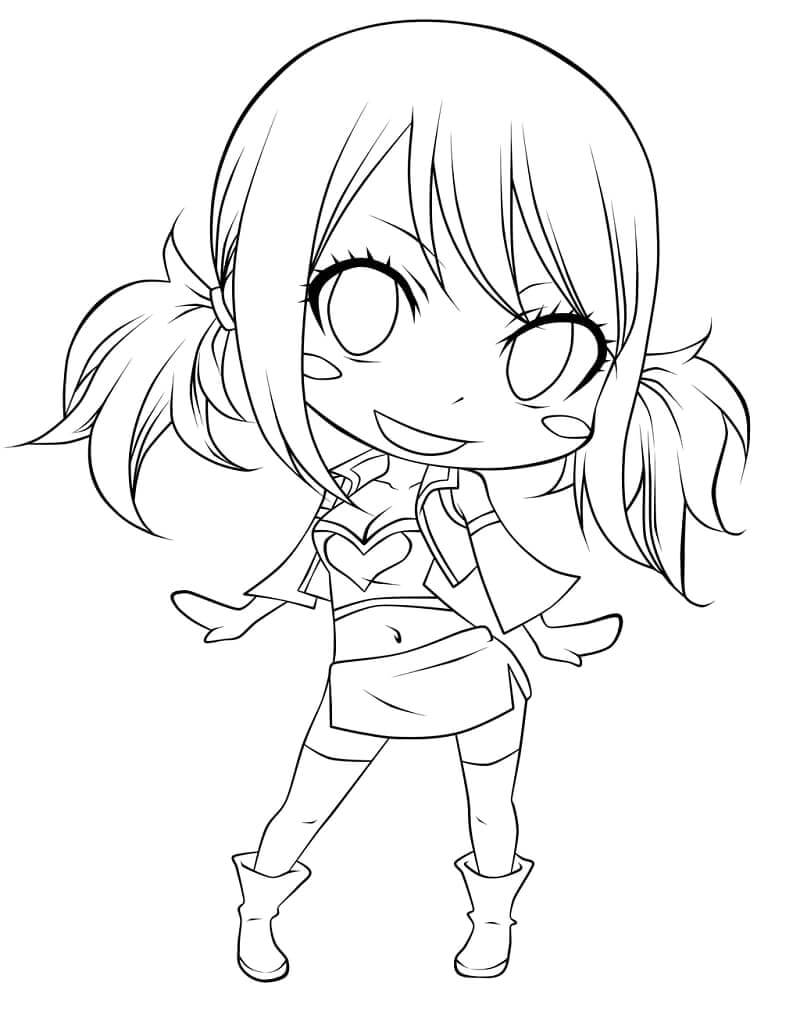 Chibi Lucy Heartfilia Feliz