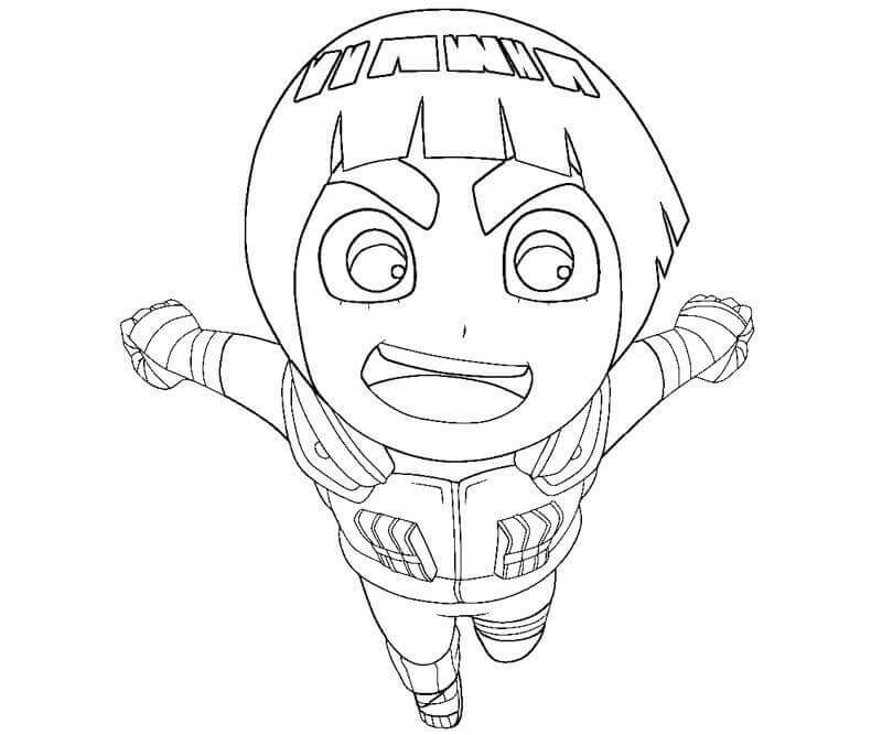 Chibi Rock Lee Corriendo
