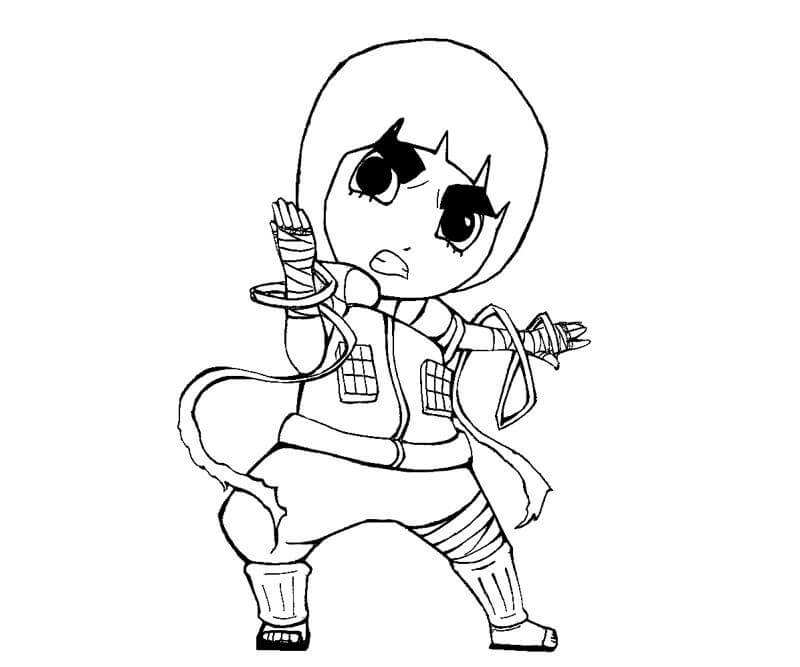Chibi Rock Lee Enojado