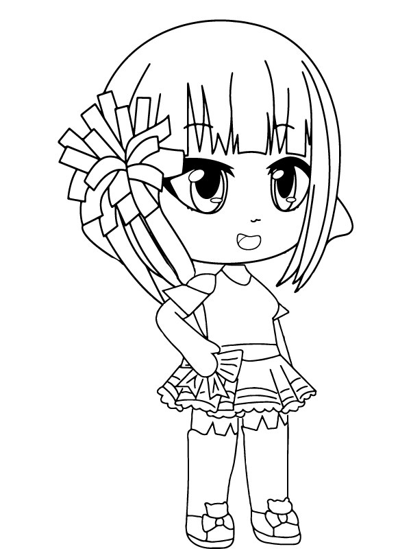 Chica Gacha Nox con Vestido Sencilla