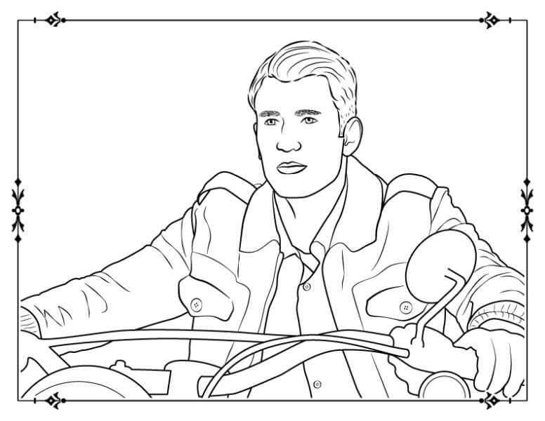 Chris Evans Montando Moto