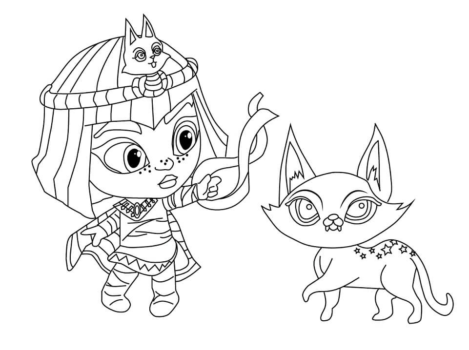 Cleo Graves y Gato de Supermonstruos