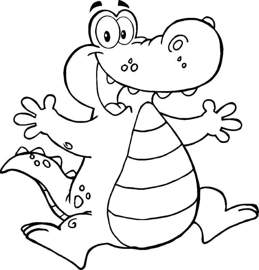 Cocodrilo feliz de Dibujos Animados