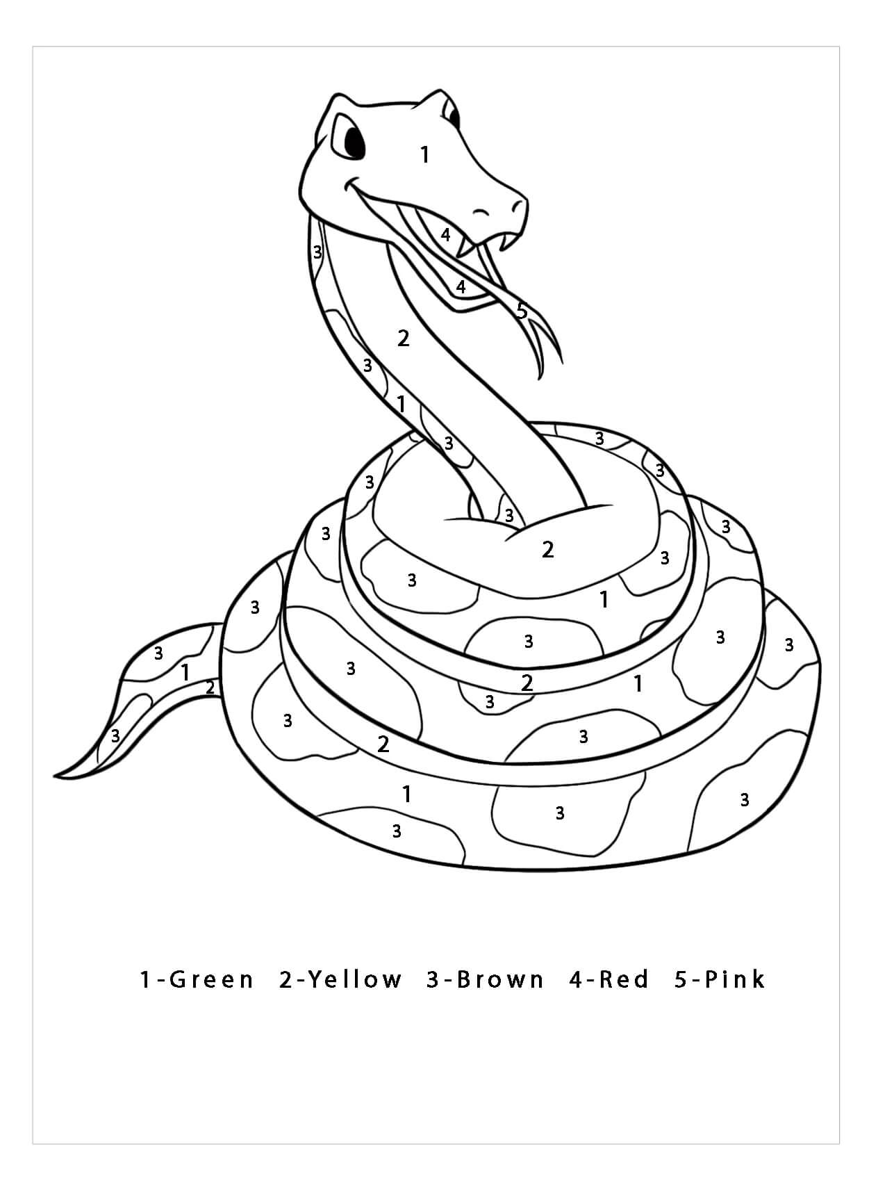 Color de Serpiente por Número