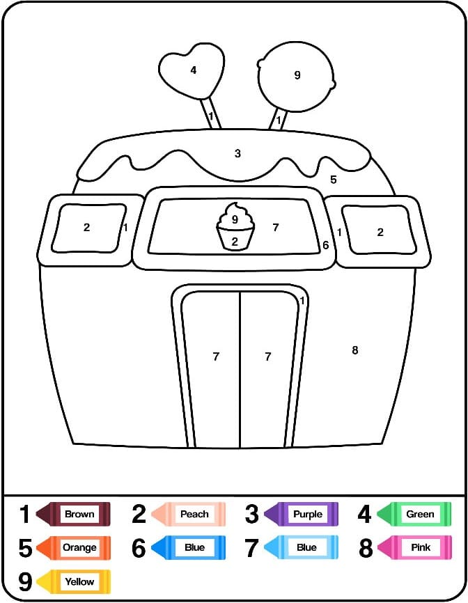 Colorear por Número de Casa Dulce