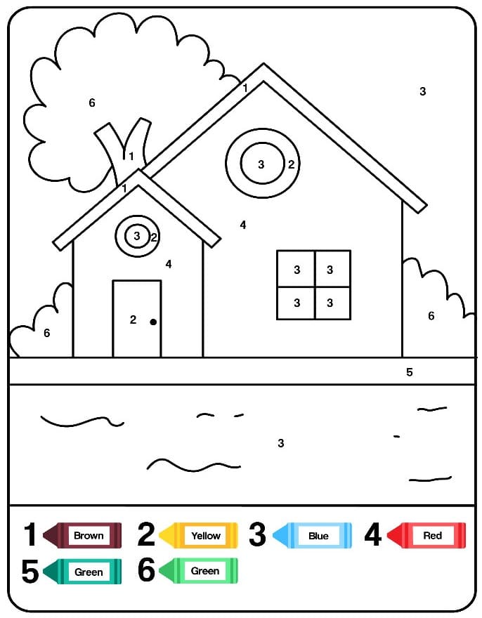 Colorear por Número de Casa Gratis