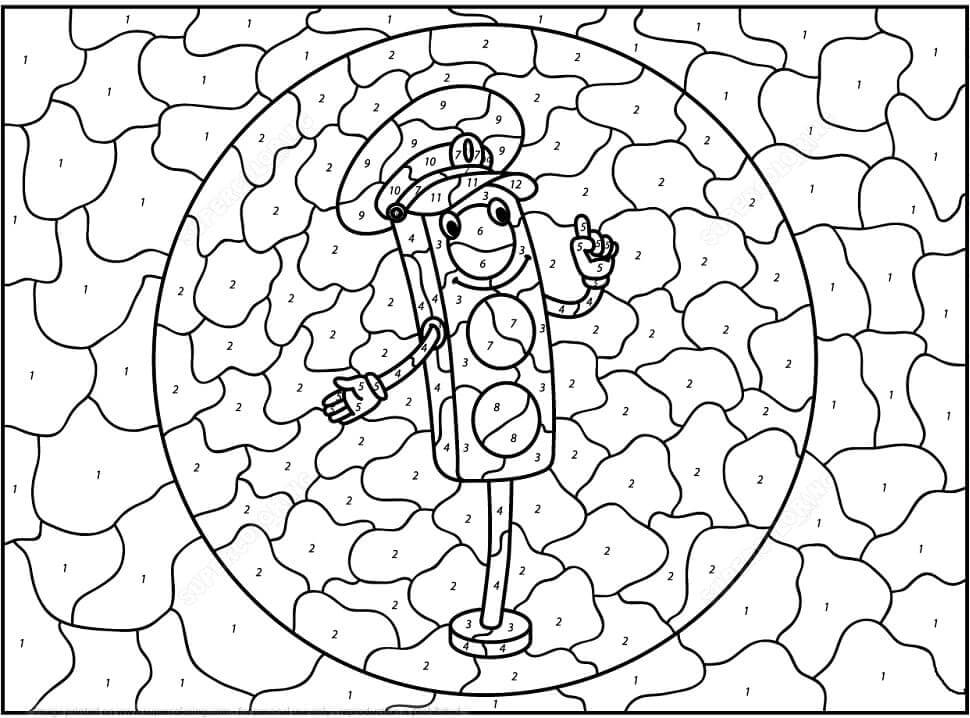 Colorear por Números un Semáforo