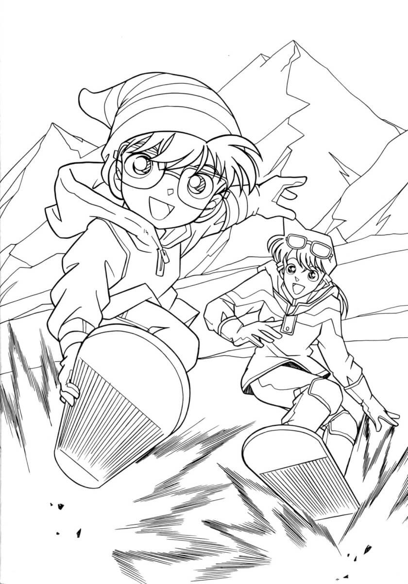 Conan Esquiando Con Ran