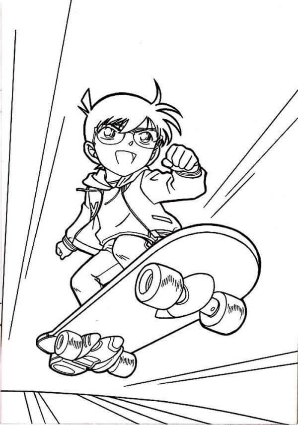 Conan Jugando Patineta