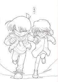 Conan y Ai Haibara Corriendo