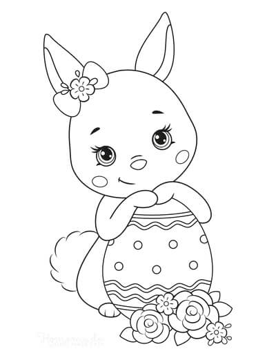Conejita con Huevo de Pascua