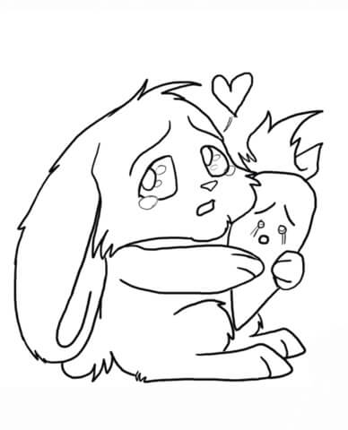 Conejito Chibi Con Zanahoria