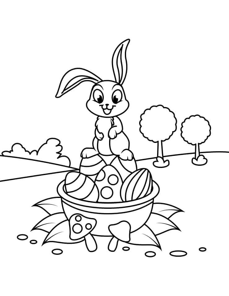 Conejito de Pascua con Huevos
