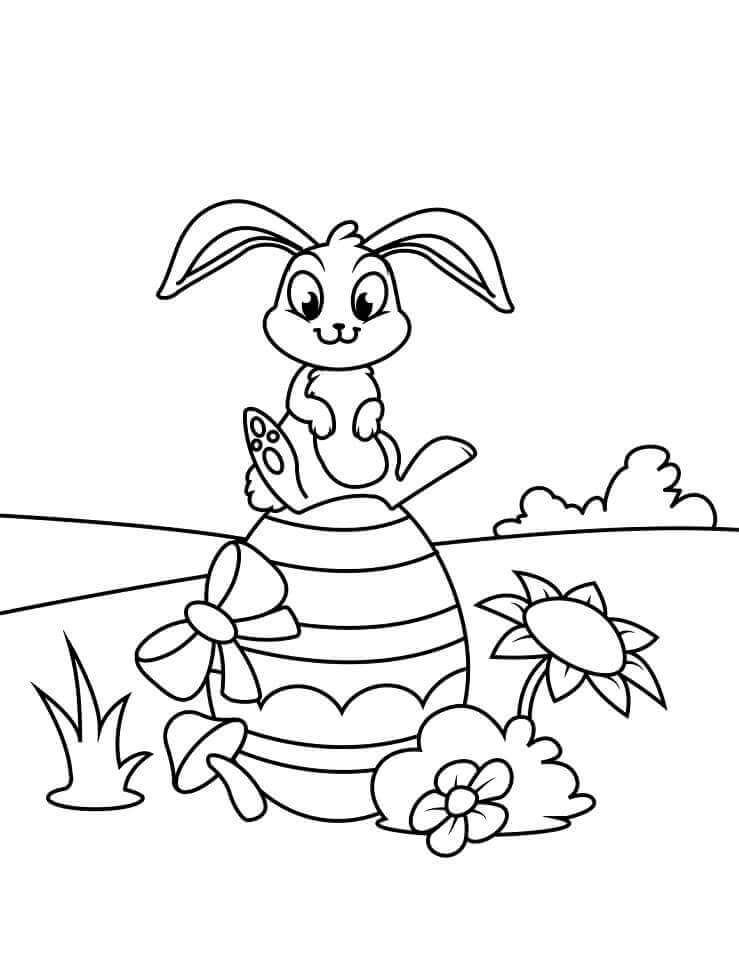 Conejito de Pascua y Huevo Grande