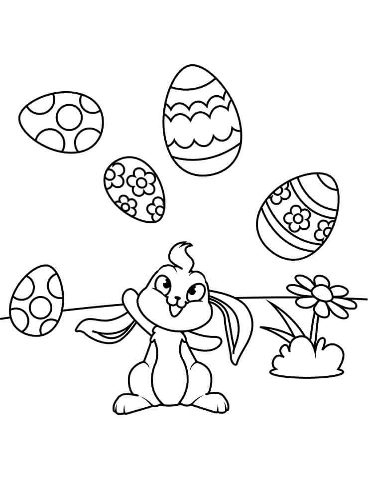 Conejito de pascua y Huevos