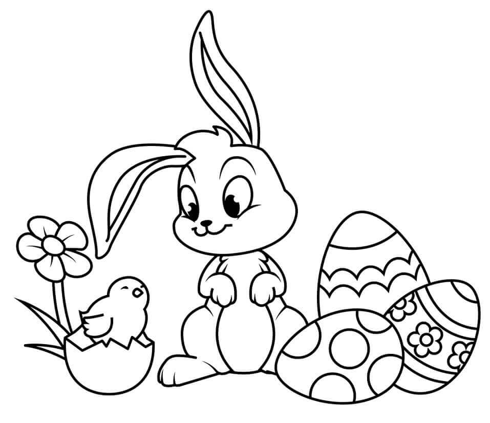 Conejo de Pascua y Pollita