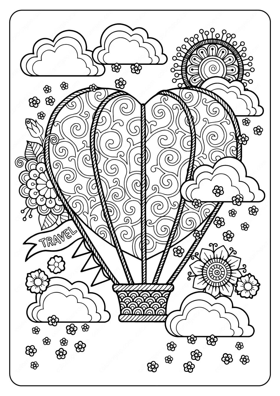 Corazón Mandala Globo Aerostático