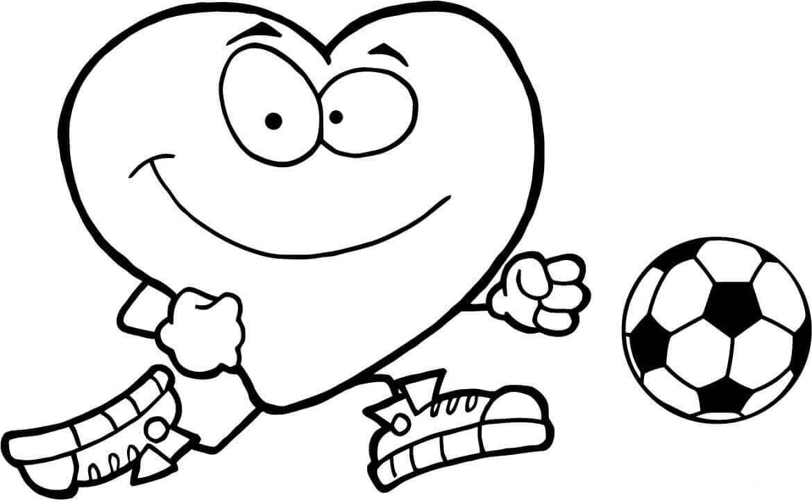 Corazón Sonriente Jugar al Fútbol
