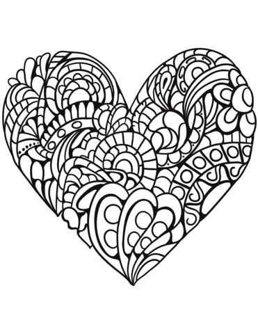 Corazón Zentangle