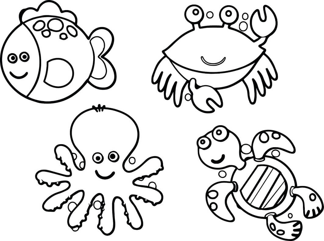 Cuatro Animales Marinos