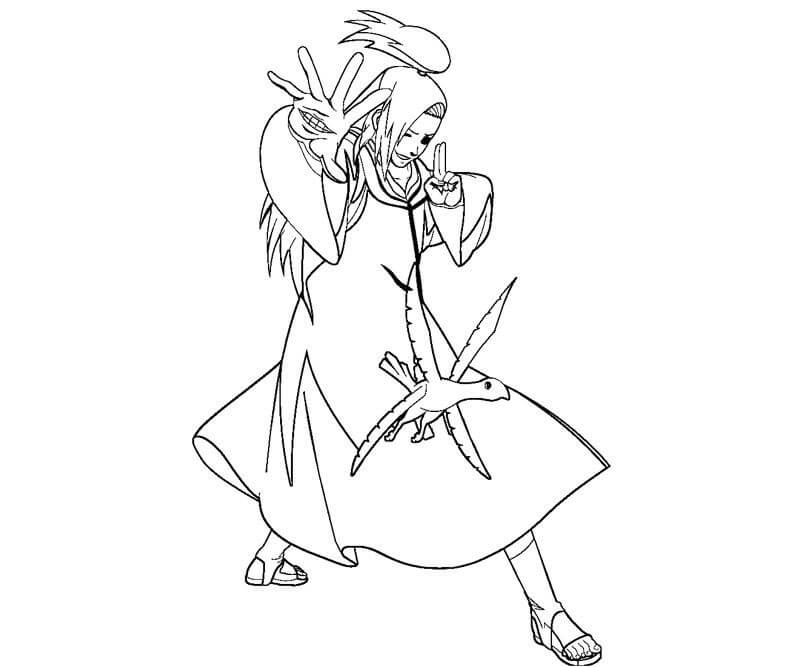 Deidara Luchando con Pájaro