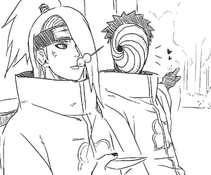 Deidara con Tobi