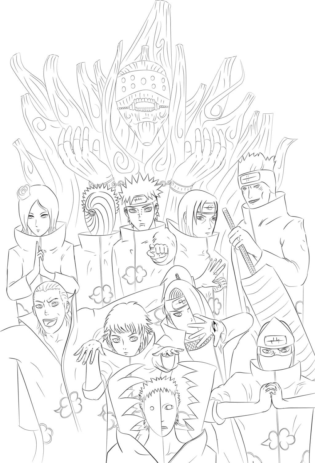 Deidara con el Miembro Akatsuki