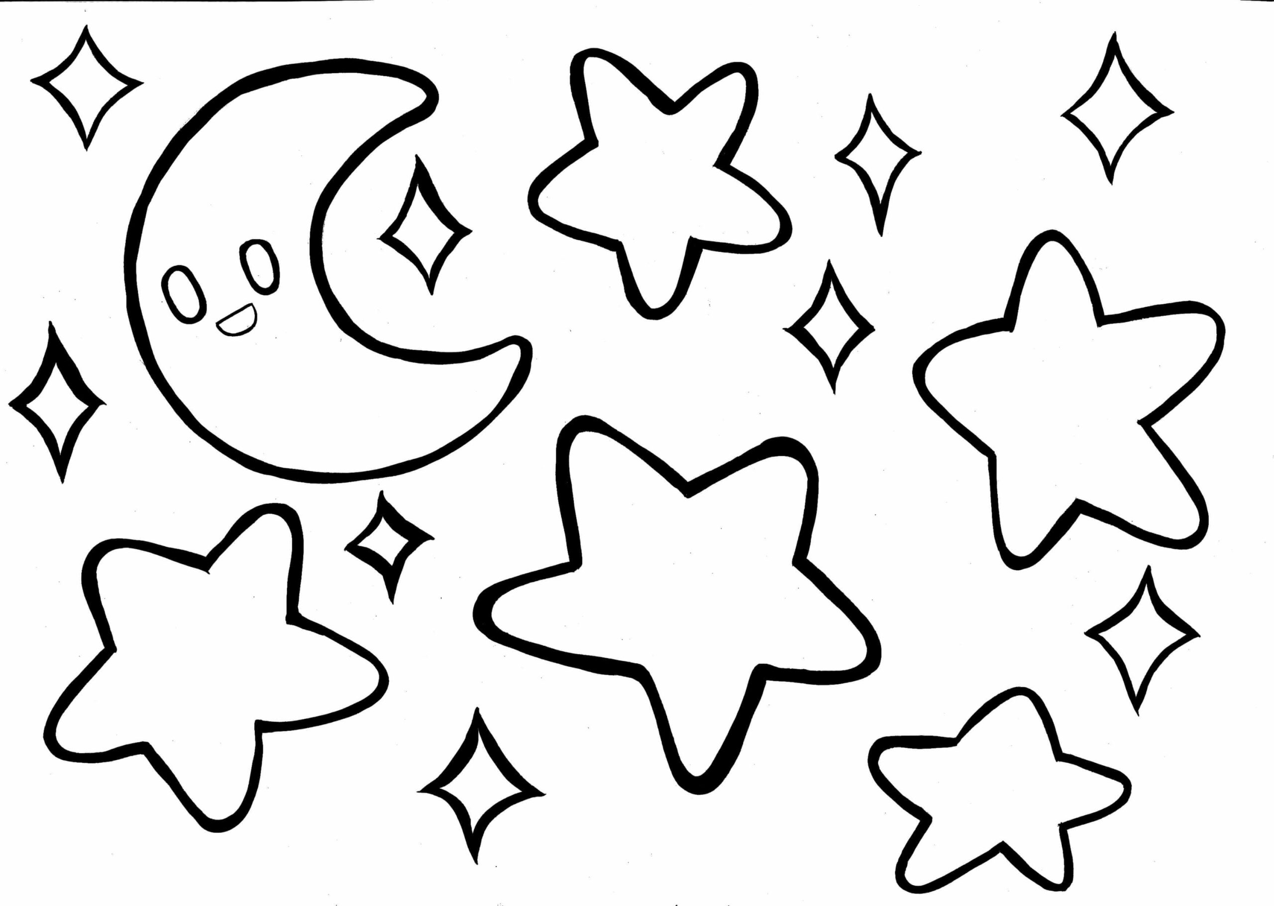 Dibujar Luna y Estrellas