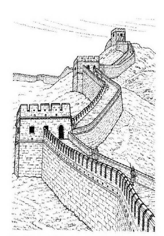 Dibujar a mano la Gran Muralla