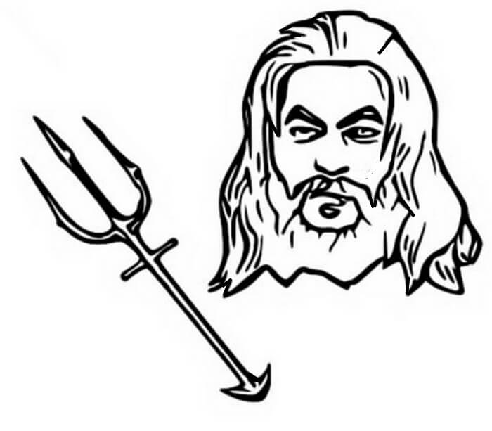 Dibujar la cara y el Tridente de Aquaman