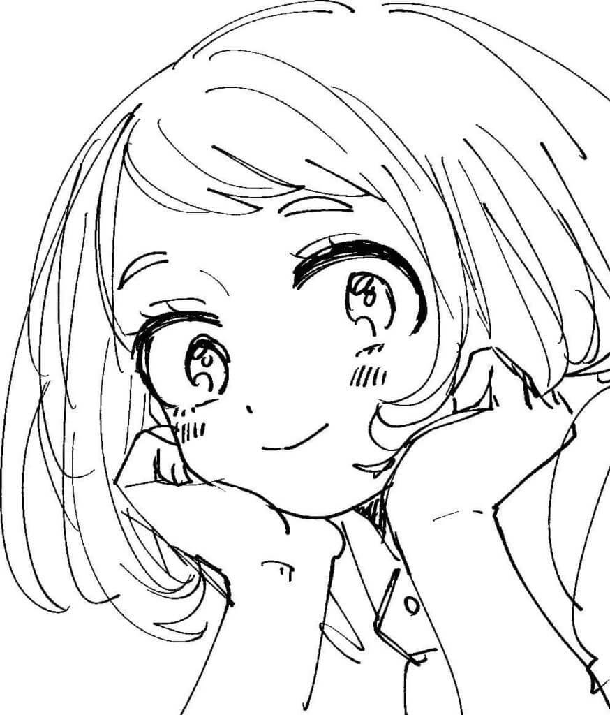 Dibujo Animado Chica con Ojos