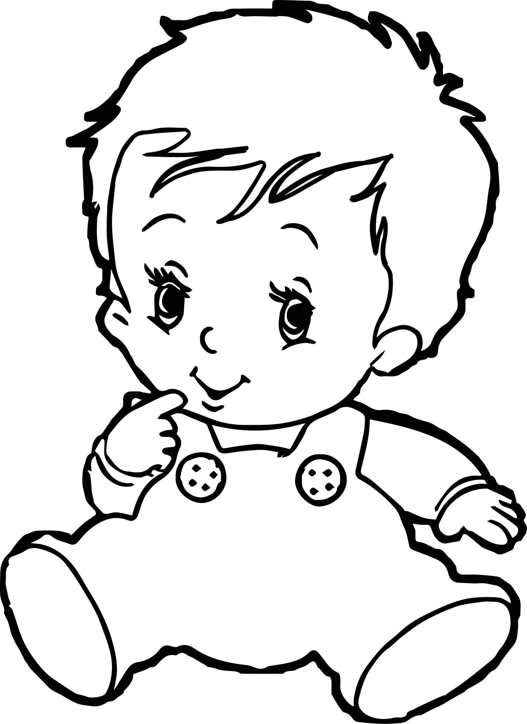 Dibujo Bebé Sentado