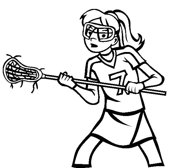 Dibujo Chica jugando Lacrosse