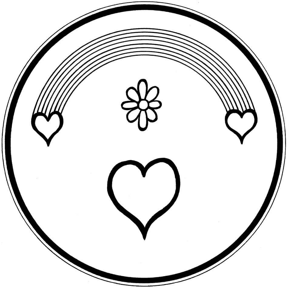 Dibujo Corazón Mandala
