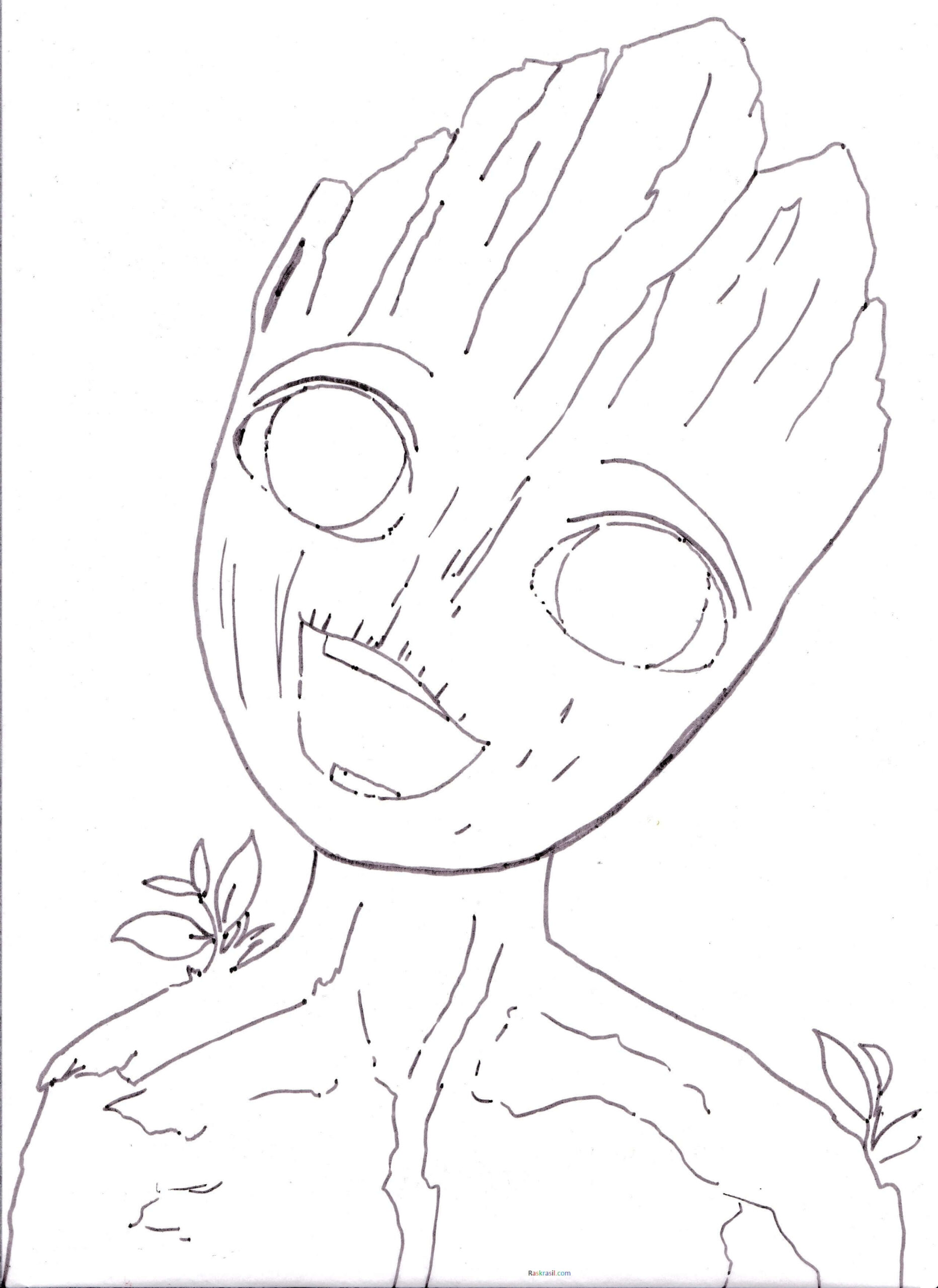 Dibujo De Cara Groot