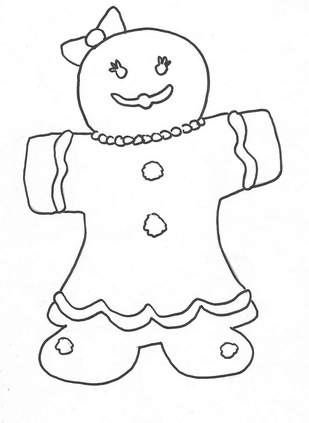 Dibujo De Chica De Pan De Jengibre
