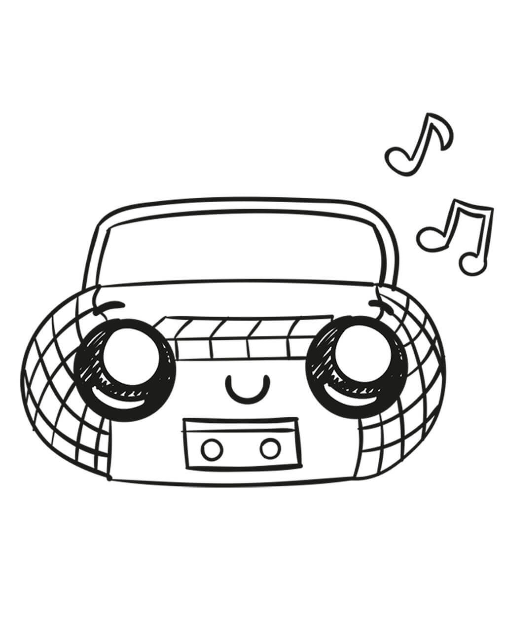 Dibujo Radio Sonriendo