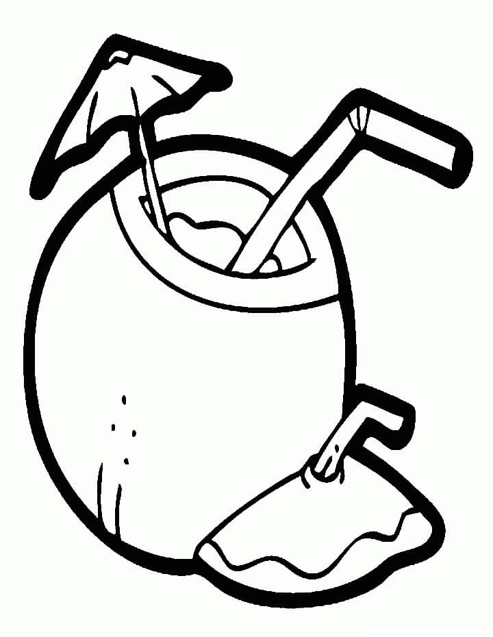 Dibujo de Bebida de Coco