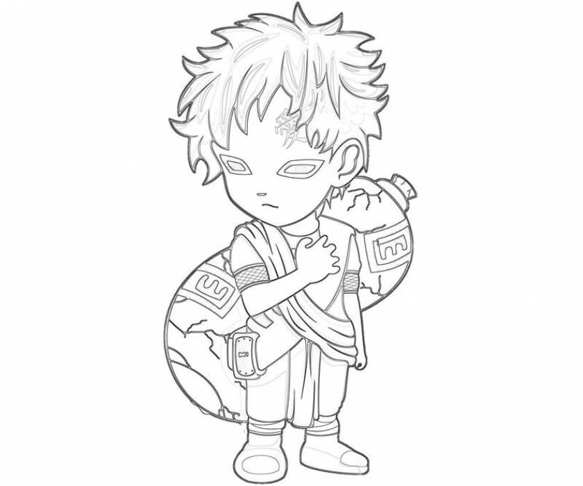 Dibujo de Chibi Gaara