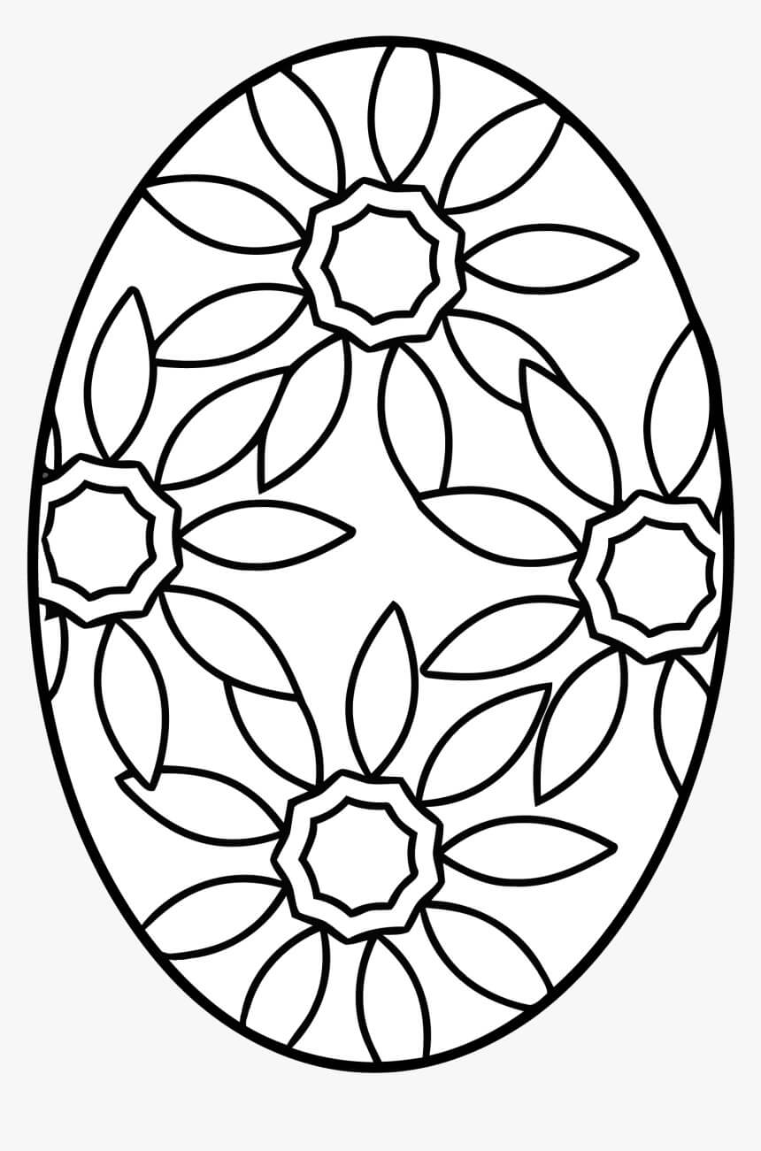 Dibujo de Flores en la Superficie del hHuevo