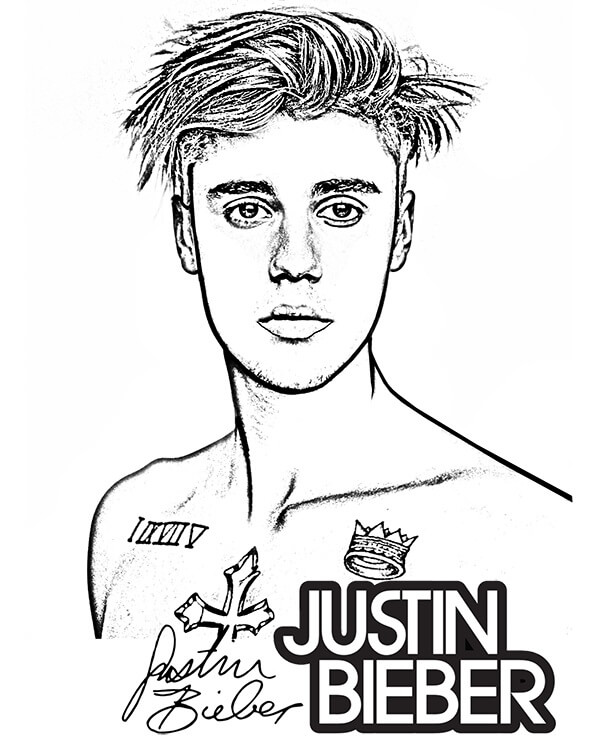 Dibujo de Justin Bieber