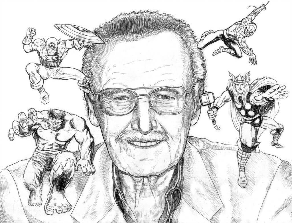 Dibujo de Stan Lee
