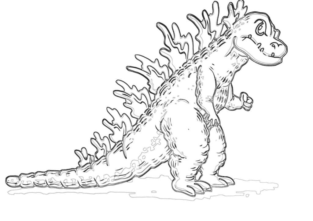 Dibujos Animados Godzilla Enojado