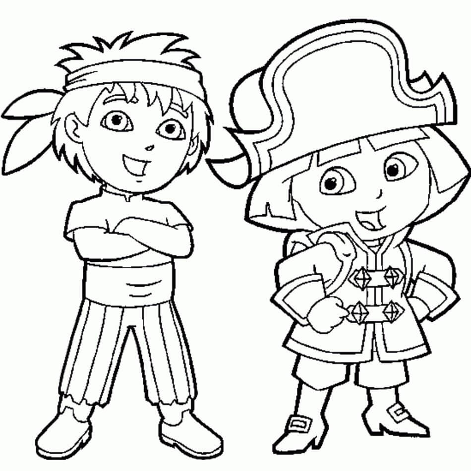 Diego y Dora Pirata