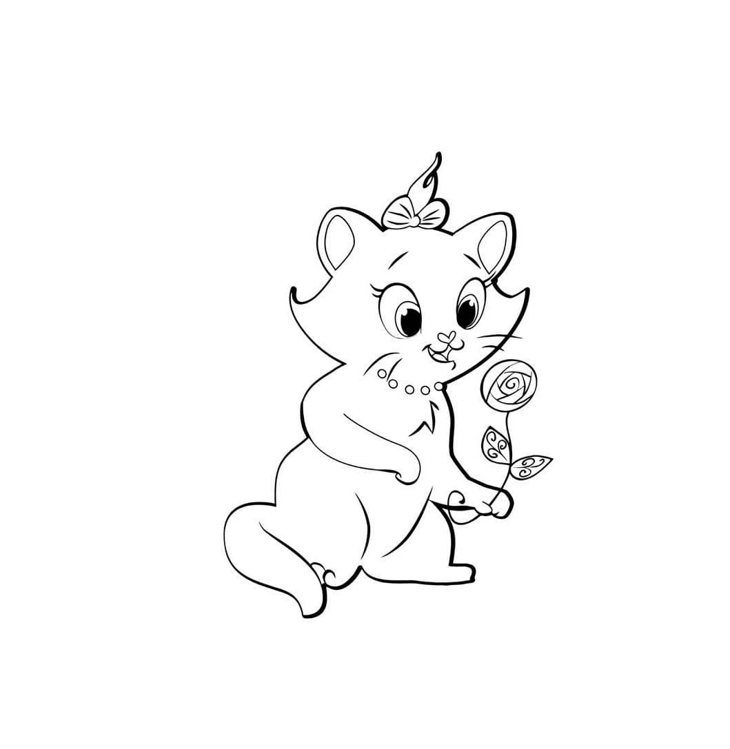 Disney Marie Cat HD para Colorear